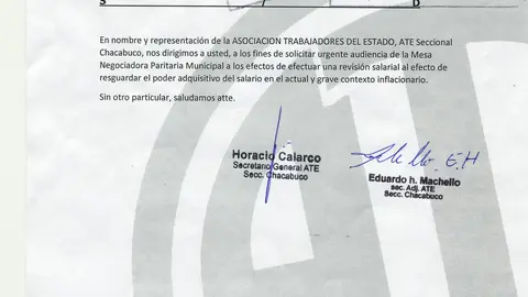 Solicitamos Urgente Apertura de Paritarias