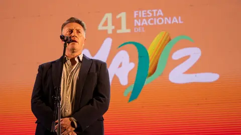 Mario Ferraresi en la apertura de la 41º Fiesta del Maíz
